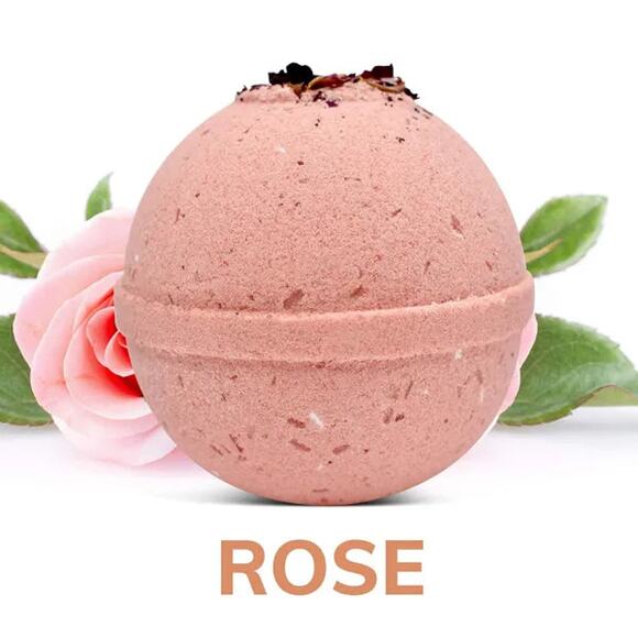 "Rose Garden" Organic Bath Bomb in kraft box - 5 oz - Picture 2 of 7